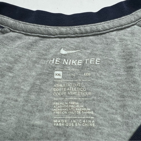 Nike, the Nike Tee Michigan Athletic Cut Raglan SleeveT-Shirt XXL - Picture 4 of 8